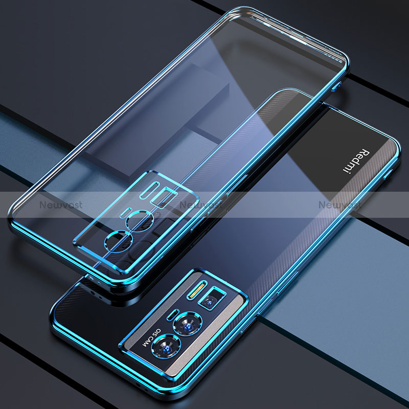 Ultra-thin Transparent TPU Soft Case Cover H02 for Xiaomi Poco F5 Pro 5G Blue