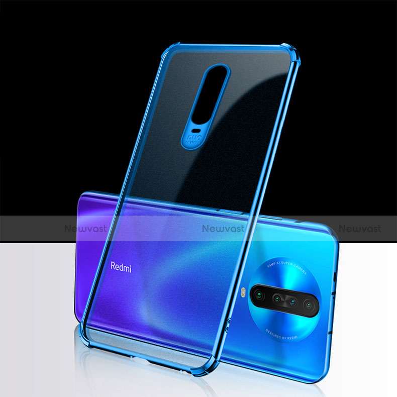 Ultra-thin Transparent TPU Soft Case Cover H02 for Xiaomi Redmi K30 4G Blue