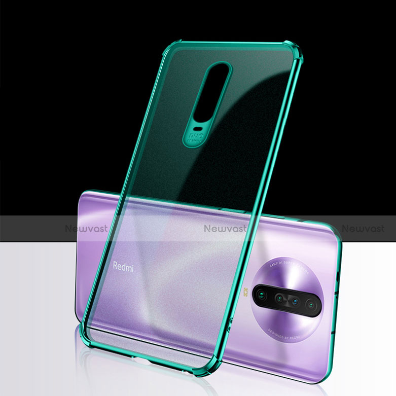 Ultra-thin Transparent TPU Soft Case Cover H02 for Xiaomi Redmi K30 4G Green
