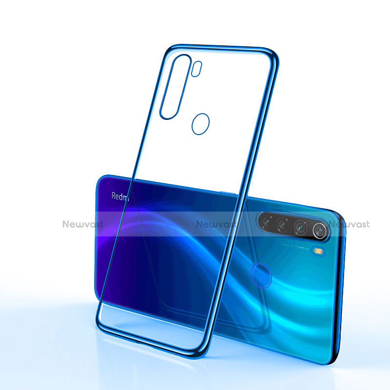 Ultra-thin Transparent TPU Soft Case Cover H02 for Xiaomi Redmi Note 8T Blue