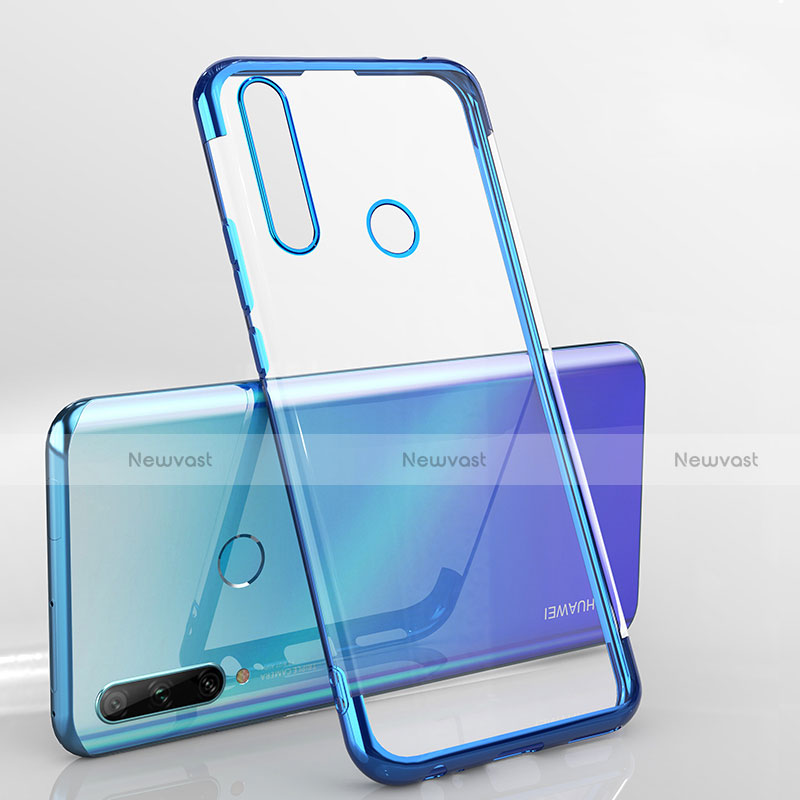 Ultra-thin Transparent TPU Soft Case Cover H03 for Huawei Enjoy 10 Plus Blue