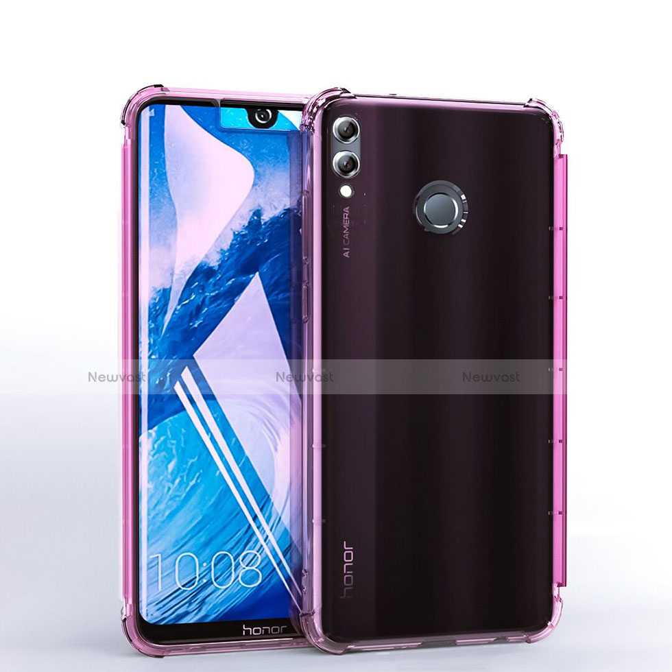 Ultra-thin Transparent TPU Soft Case Cover H03 for Huawei Enjoy Max Pink