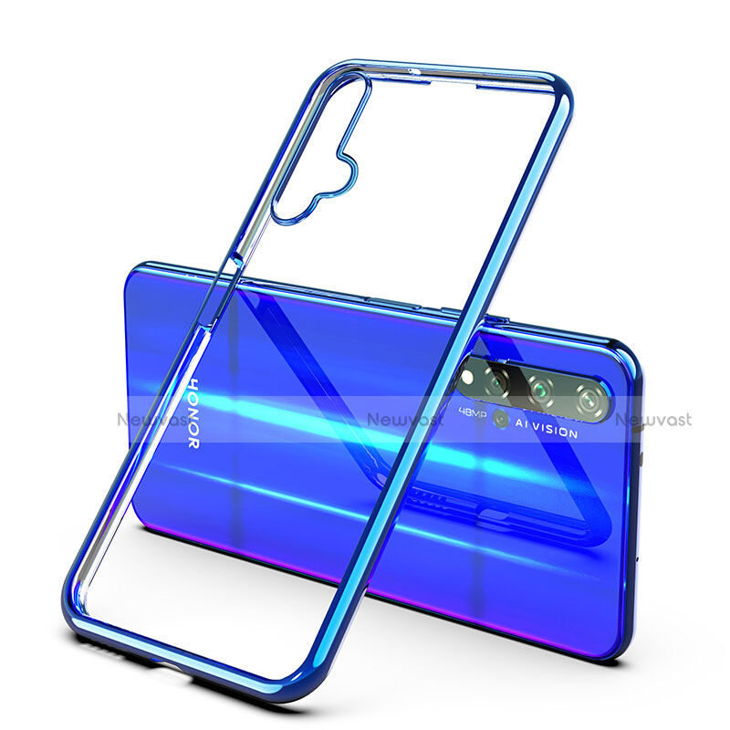 Ultra-thin Transparent TPU Soft Case Cover H03 for Huawei Honor 20 Blue