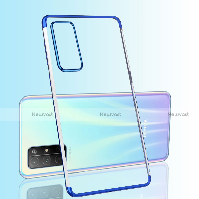 Ultra-thin Transparent TPU Soft Case Cover H03 for Huawei Honor 30S Blue