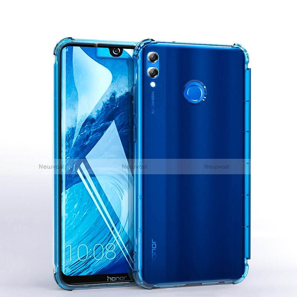 Ultra-thin Transparent TPU Soft Case Cover H03 for Huawei Honor 8X Max Sky Blue