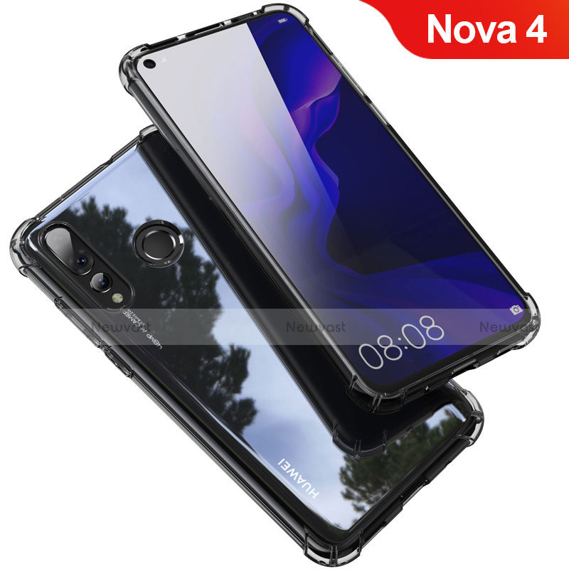 Ultra-thin Transparent TPU Soft Case Cover H03 for Huawei Nova 4 Gray