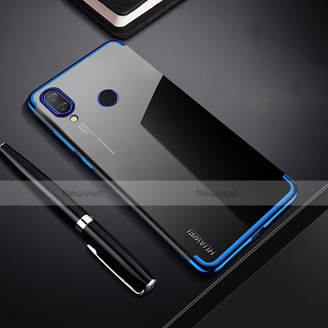 Ultra-thin Transparent TPU Soft Case Cover H03 for Huawei P Smart+ Plus Blue