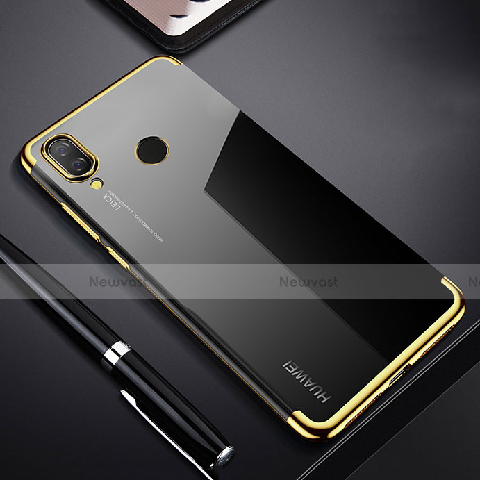 Ultra-thin Transparent TPU Soft Case Cover H03 for Huawei P Smart+ Plus Gold
