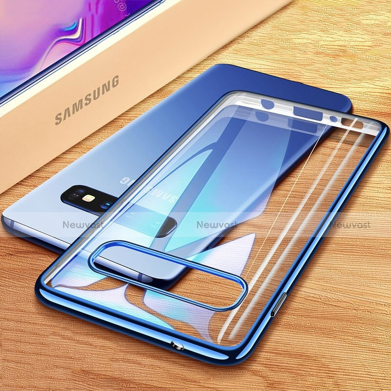 Ultra-thin Transparent TPU Soft Case Cover H03 for Samsung Galaxy S10 Blue