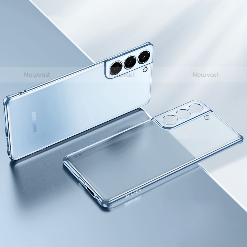 Ultra-thin Transparent TPU Soft Case Cover H03 for Samsung Galaxy S21 FE 5G Sky Blue