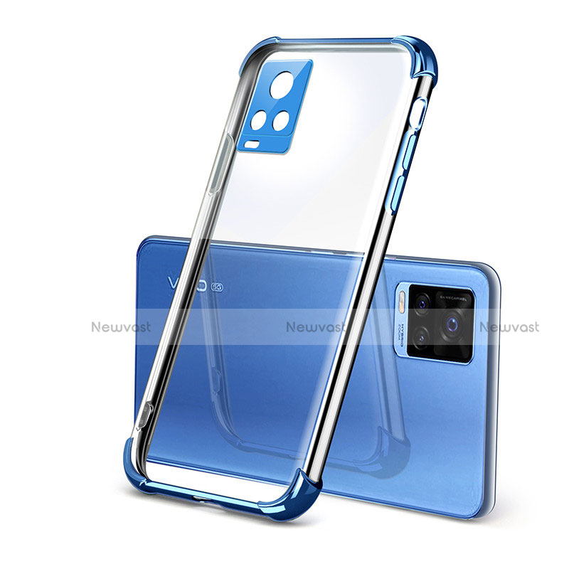 Ultra-thin Transparent TPU Soft Case Cover H03 for Vivo V20 Pro 5G Blue