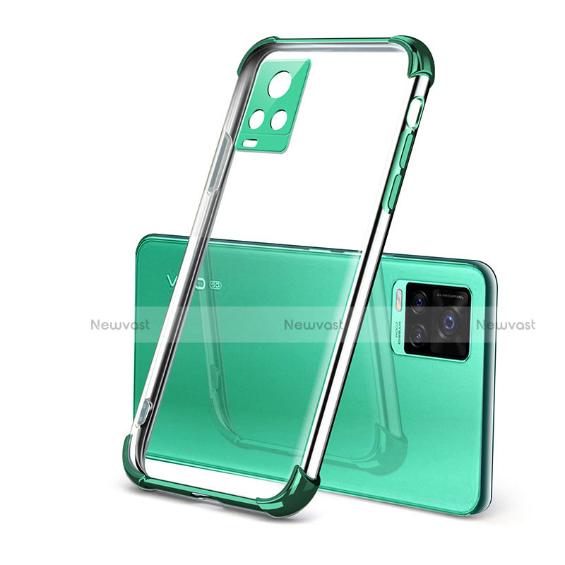 Ultra-thin Transparent TPU Soft Case Cover H03 for Vivo V20 Pro 5G Green