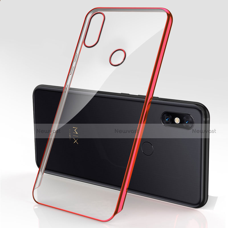 Ultra-thin Transparent TPU Soft Case Cover H03 for Xiaomi Mi Mix 3 Red