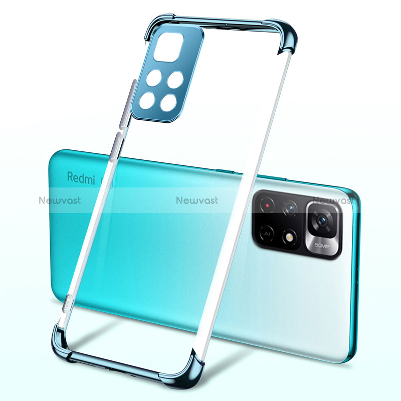Ultra-thin Transparent TPU Soft Case Cover H03 for Xiaomi Redmi Note 11S 5G Blue