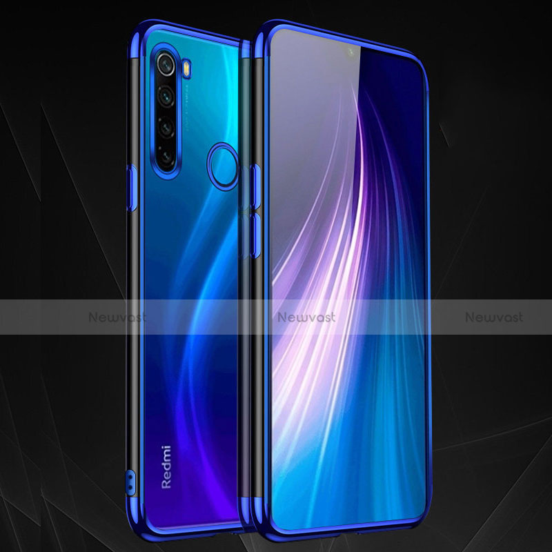 Ultra-thin Transparent TPU Soft Case Cover H03 for Xiaomi Redmi Note 8 (2021) Blue