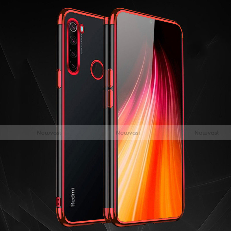 Ultra-thin Transparent TPU Soft Case Cover H03 for Xiaomi Redmi Note 8 (2021) Red