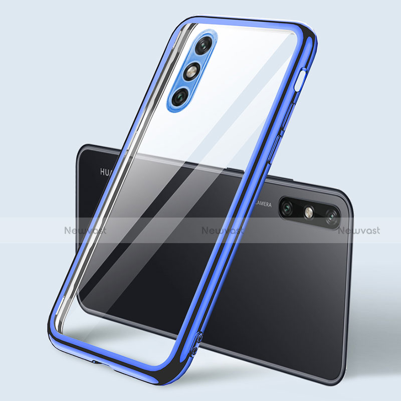 Ultra-thin Transparent TPU Soft Case Cover H04 for Huawei Enjoy 10e Blue