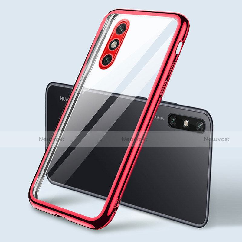Ultra-thin Transparent TPU Soft Case Cover H04 for Huawei Enjoy 10e Red
