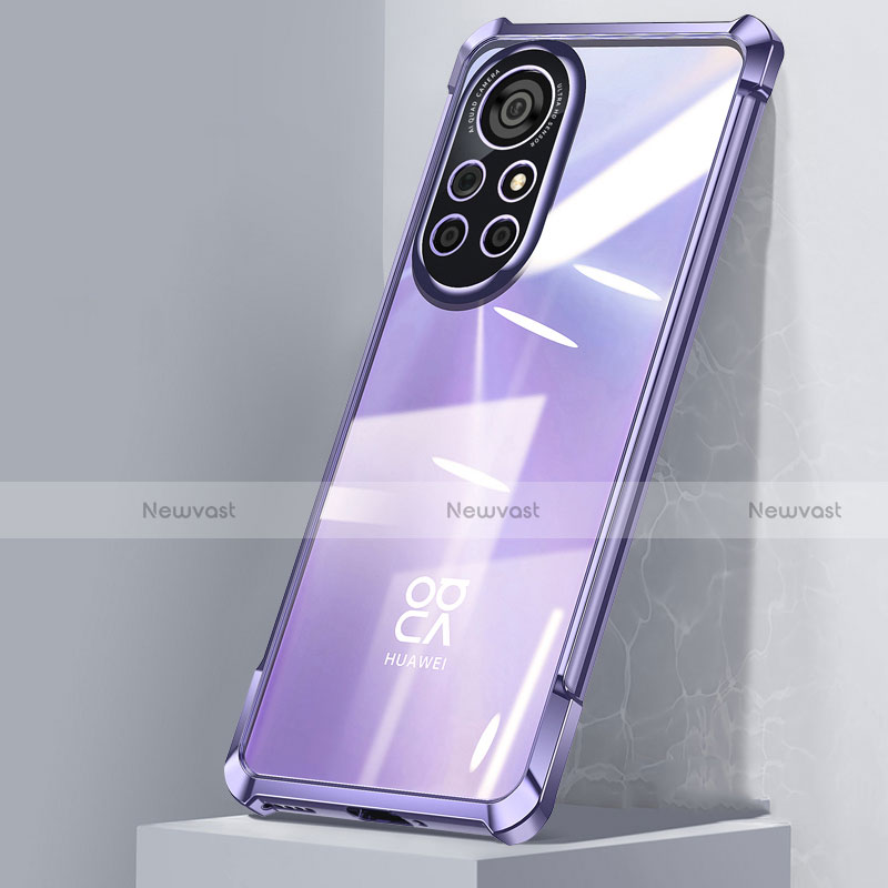 Ultra-thin Transparent TPU Soft Case Cover H04 for Huawei Nova 8 Pro 5G Purple