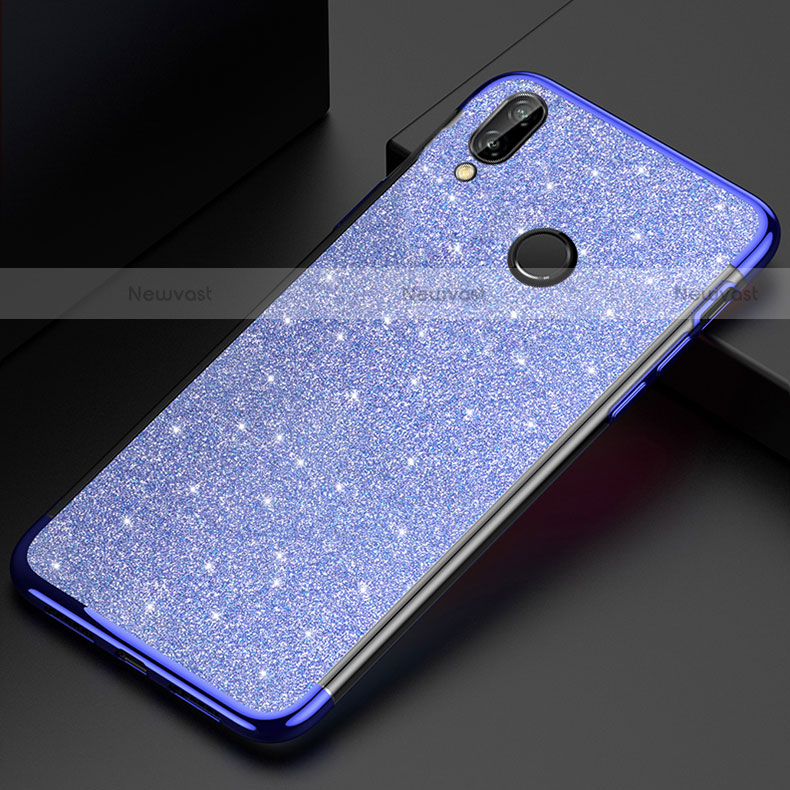 Ultra-thin Transparent TPU Soft Case Cover H04 for Huawei P20 Lite Blue