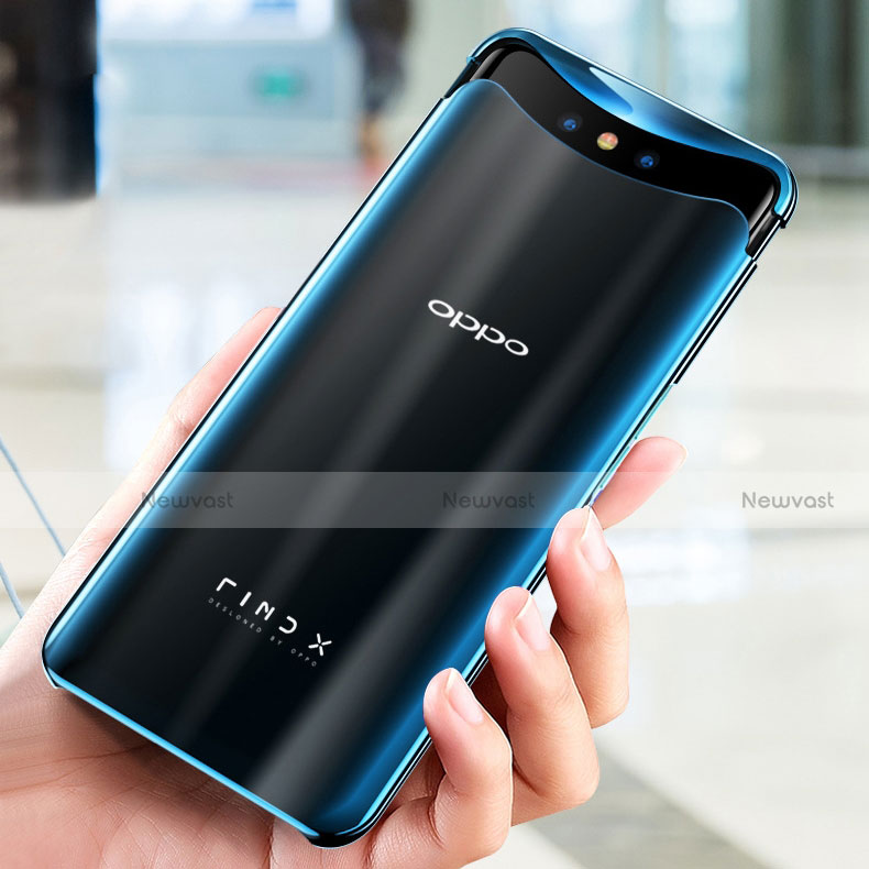 Ultra-thin Transparent TPU Soft Case Cover H04 for Oppo Find X Blue