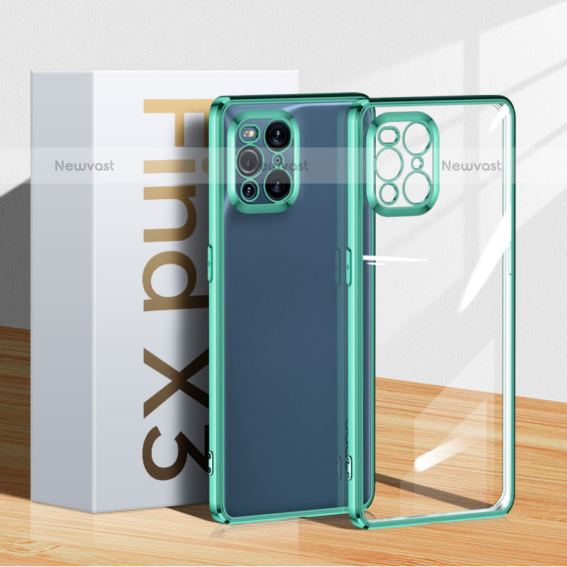 Ultra-thin Transparent TPU Soft Case Cover H04 for Oppo Find X3 Pro 5G