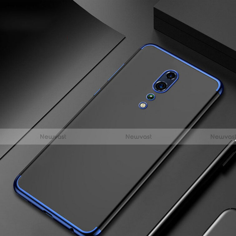 Ultra-thin Transparent TPU Soft Case Cover H04 for Oppo Reno Z Blue