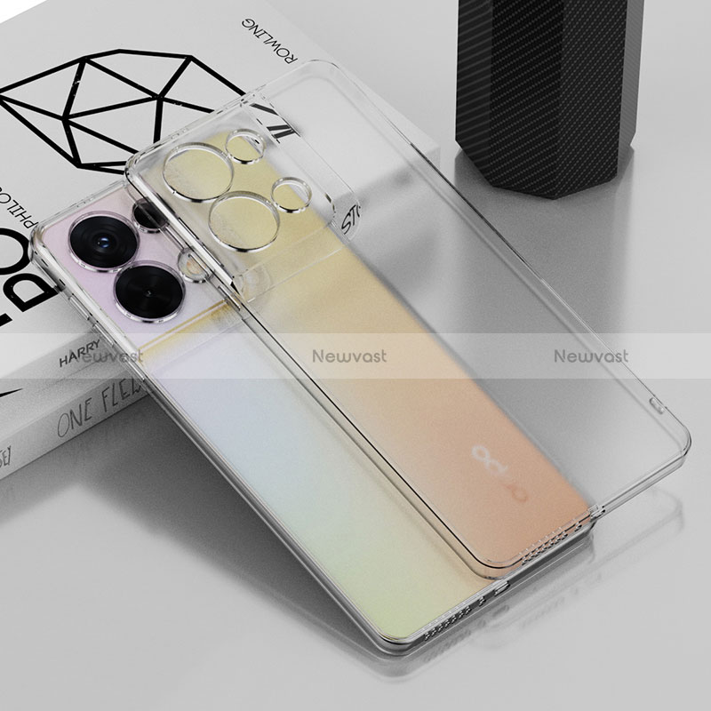 Ultra-thin Transparent TPU Soft Case Cover H04 for Oppo Reno8 5G Clear