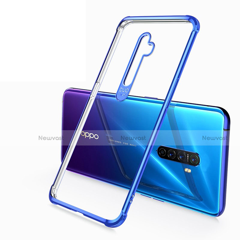 Ultra-thin Transparent TPU Soft Case Cover H04 for Realme X2 Pro Blue