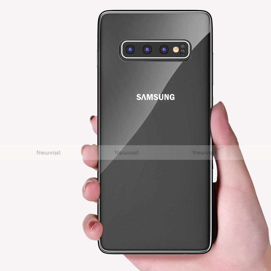 Ultra-thin Transparent TPU Soft Case Cover H04 for Samsung Galaxy S10 Plus Black