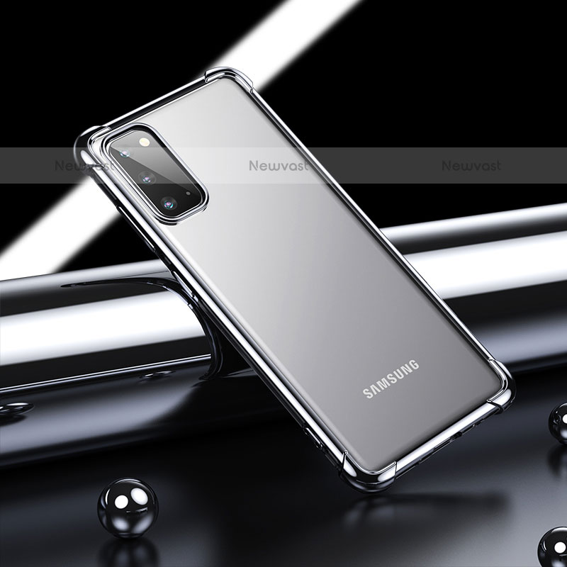 Ultra-thin Transparent TPU Soft Case Cover H04 for Samsung Galaxy S20 Black