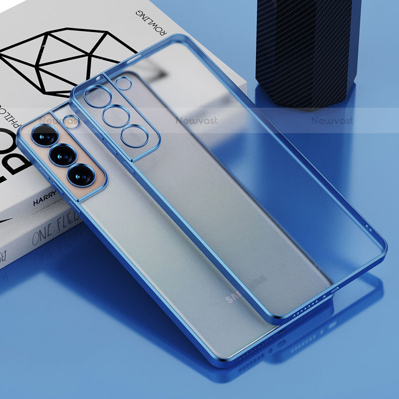 Ultra-thin Transparent TPU Soft Case Cover H04 for Samsung Galaxy S23 Plus 5G Blue