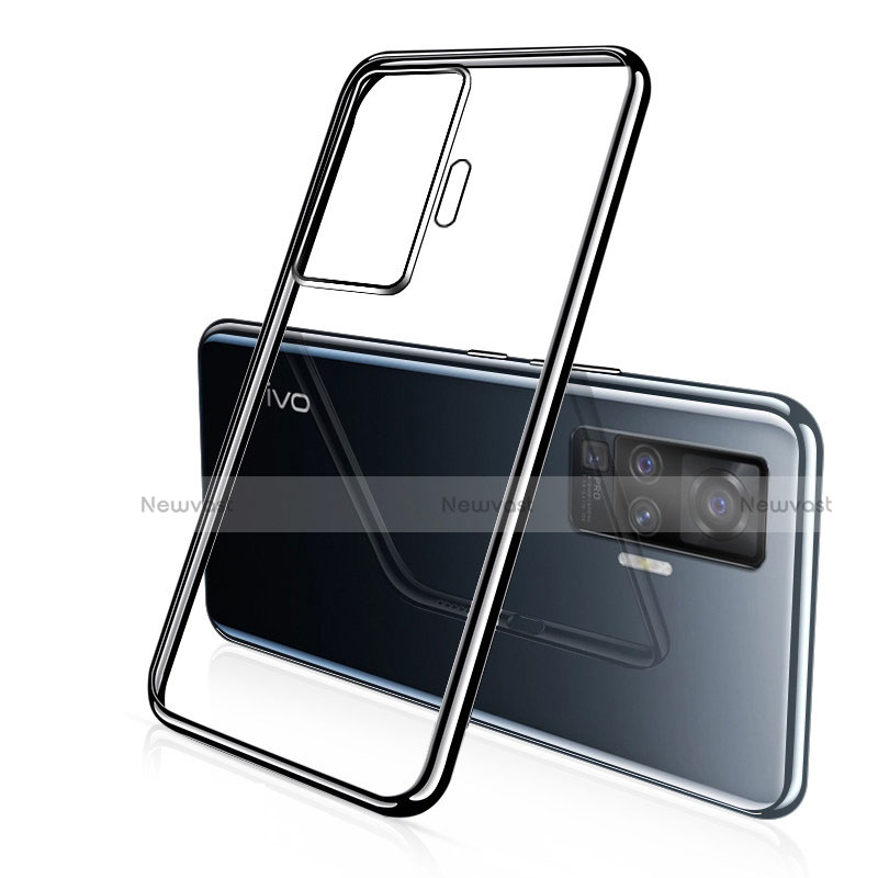 Ultra-thin Transparent TPU Soft Case Cover H04 for Vivo X51 5G Black