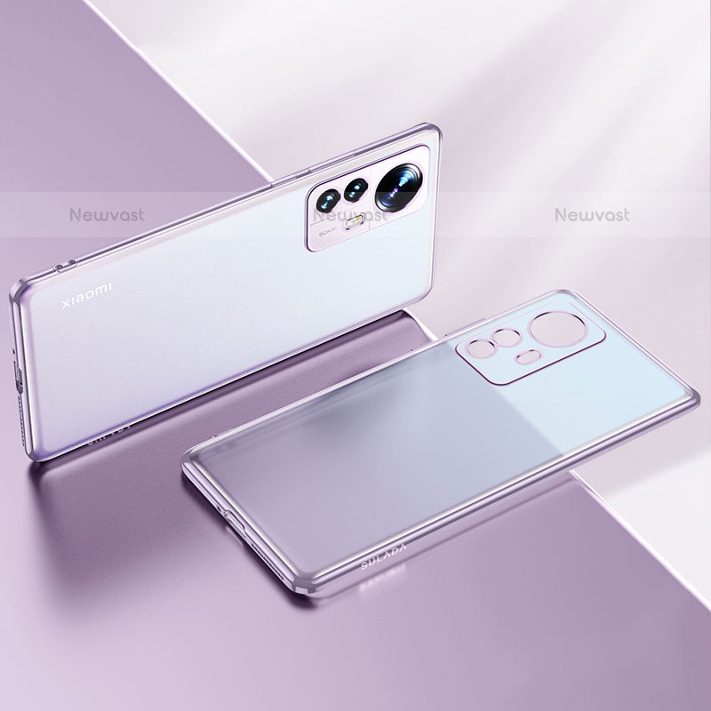 Ultra-thin Transparent TPU Soft Case Cover H04 for Xiaomi Mi 12S 5G Purple