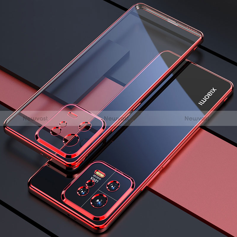 Ultra-thin Transparent TPU Soft Case Cover H04 for Xiaomi Mi 13 5G Red