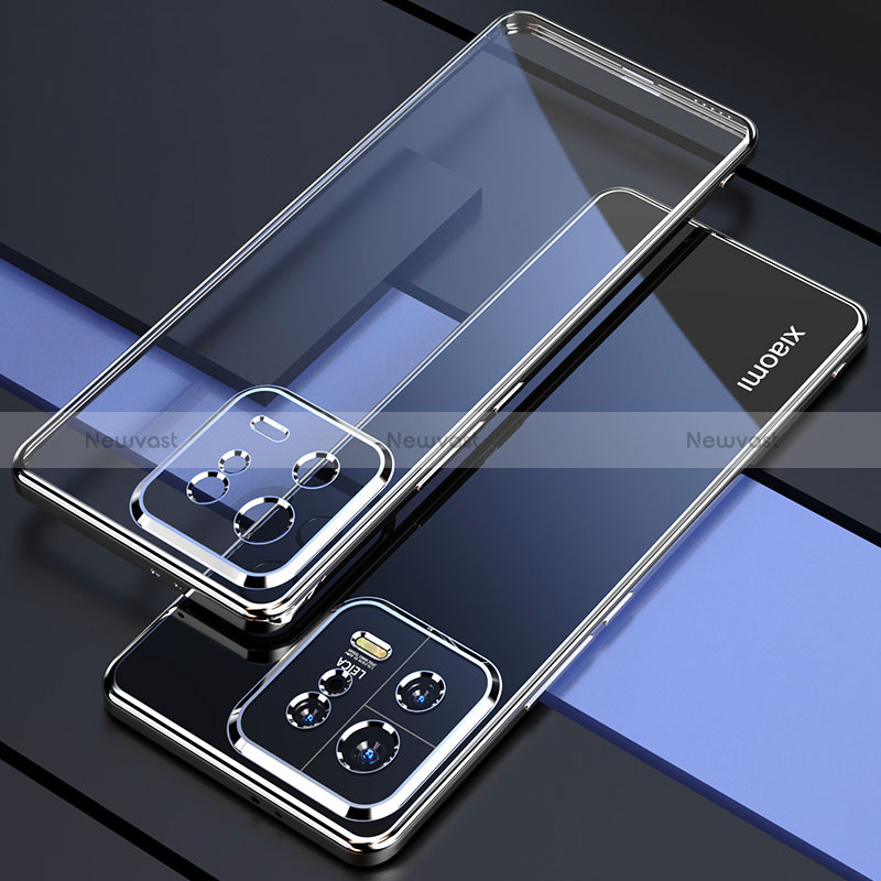 Ultra-thin Transparent TPU Soft Case Cover H04 for Xiaomi Mi 13 5G Silver