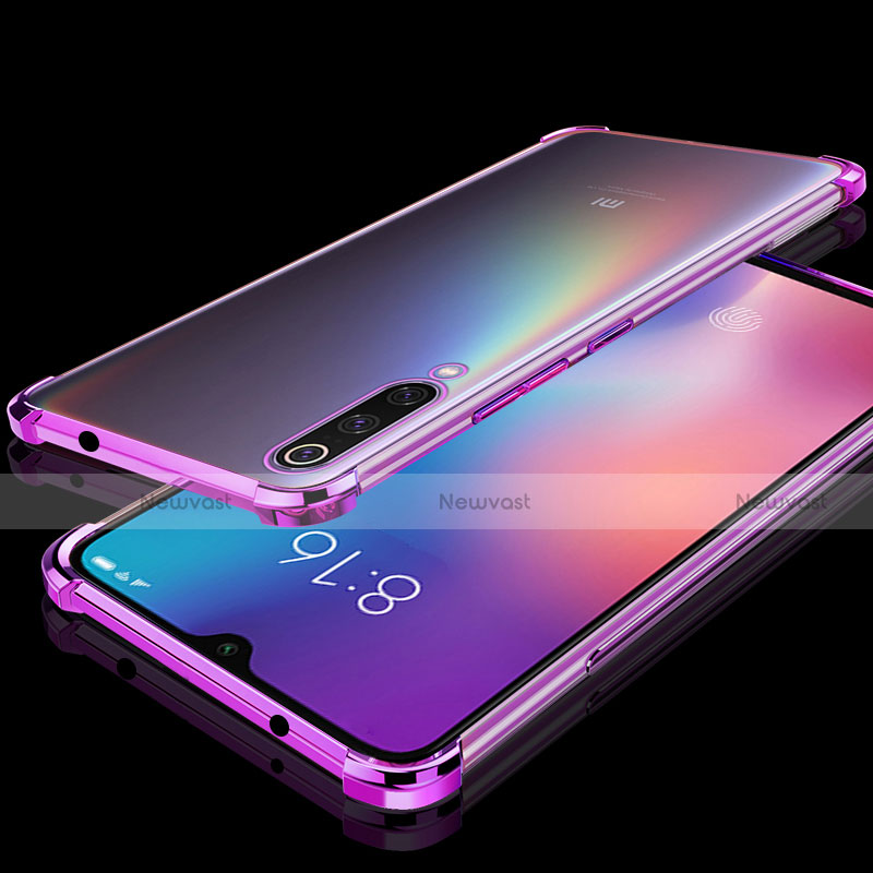 Ultra-thin Transparent TPU Soft Case Cover H04 for Xiaomi Mi 9 Purple