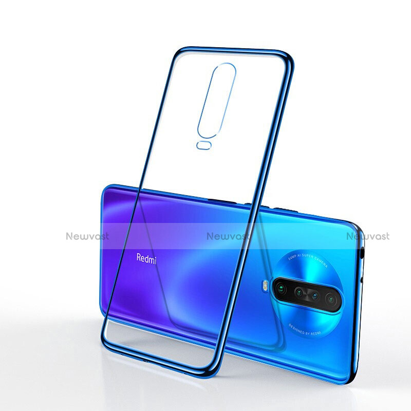 Ultra-thin Transparent TPU Soft Case Cover H04 for Xiaomi Poco X2 Blue