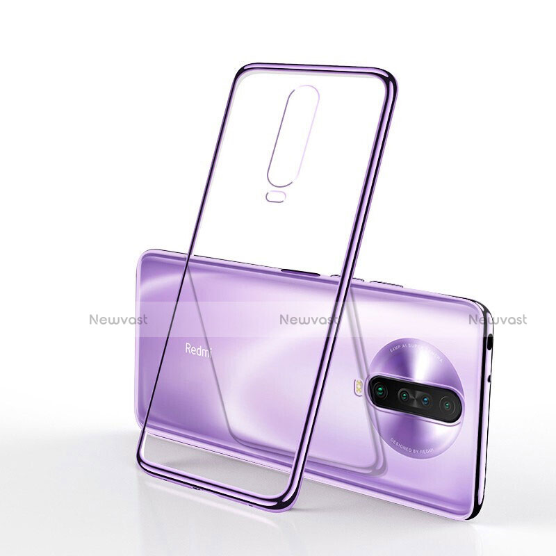Ultra-thin Transparent TPU Soft Case Cover H04 for Xiaomi Redmi K30 4G Purple
