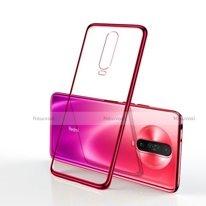 Ultra-thin Transparent TPU Soft Case Cover H04 for Xiaomi Redmi K30i 5G Red