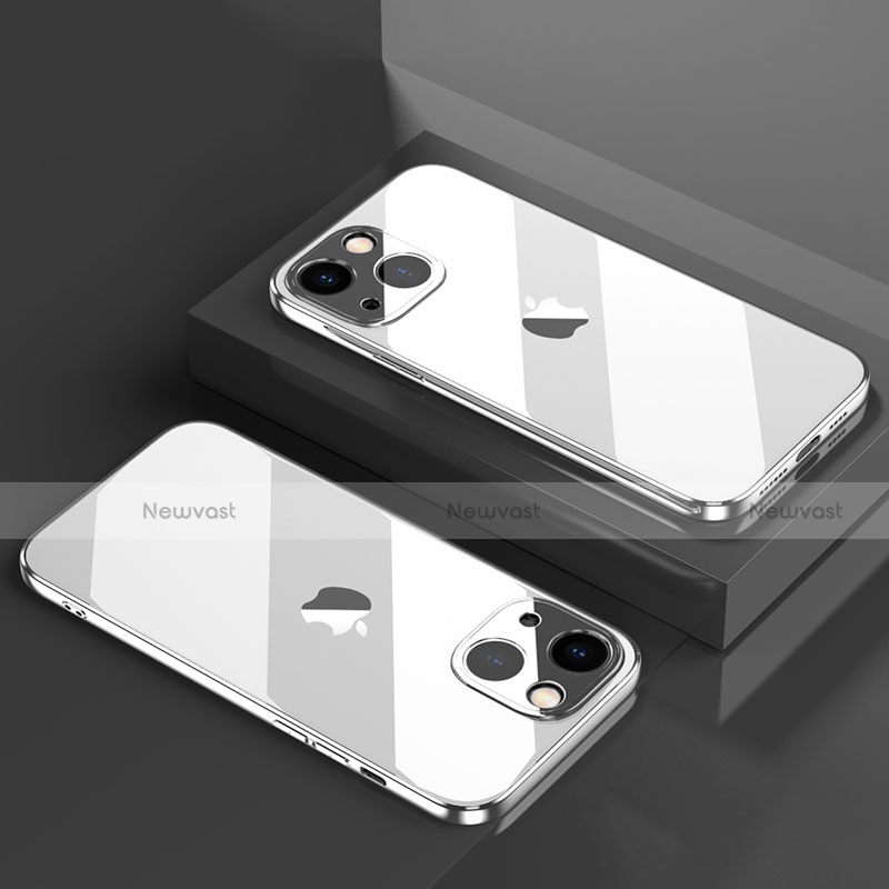 Ultra-thin Transparent TPU Soft Case Cover H05 for Apple iPhone 14 Silver