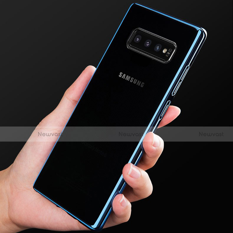 Ultra-thin Transparent TPU Soft Case Cover H05 for Samsung Galaxy S10 Plus Blue