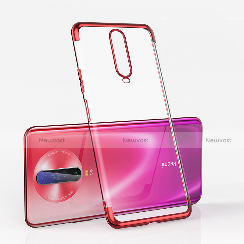 Ultra-thin Transparent TPU Soft Case Cover H05 for Xiaomi Poco X2 Red