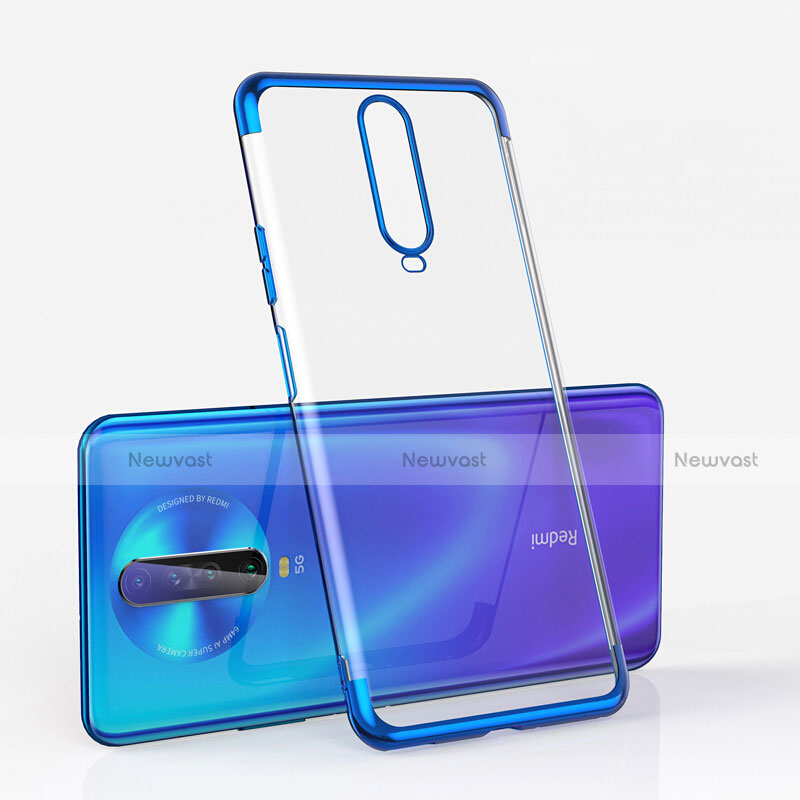 Ultra-thin Transparent TPU Soft Case Cover H05 for Xiaomi Redmi K30i 5G Blue