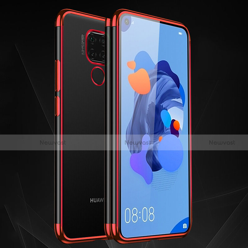 Ultra-thin Transparent TPU Soft Case Cover H06 for Huawei Nova 5i Pro Red