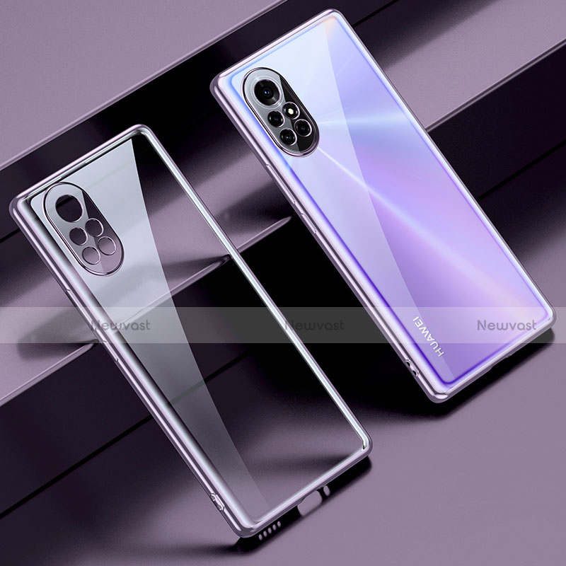 Ultra-thin Transparent TPU Soft Case Cover H06 for Huawei Nova 8 5G Purple