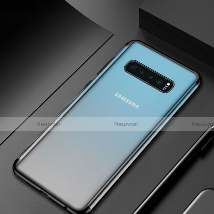 Ultra-thin Transparent TPU Soft Case Cover H06 for Samsung Galaxy S10 Plus Black