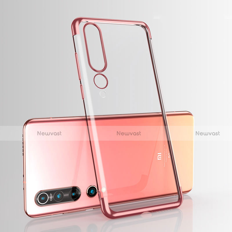 Ultra-thin Transparent TPU Soft Case Cover H07 for Xiaomi Mi 10 Rose Gold