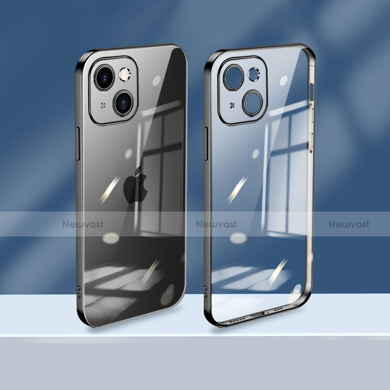 Ultra-thin Transparent TPU Soft Case Cover H08 for Apple iPhone 13 Mini Black