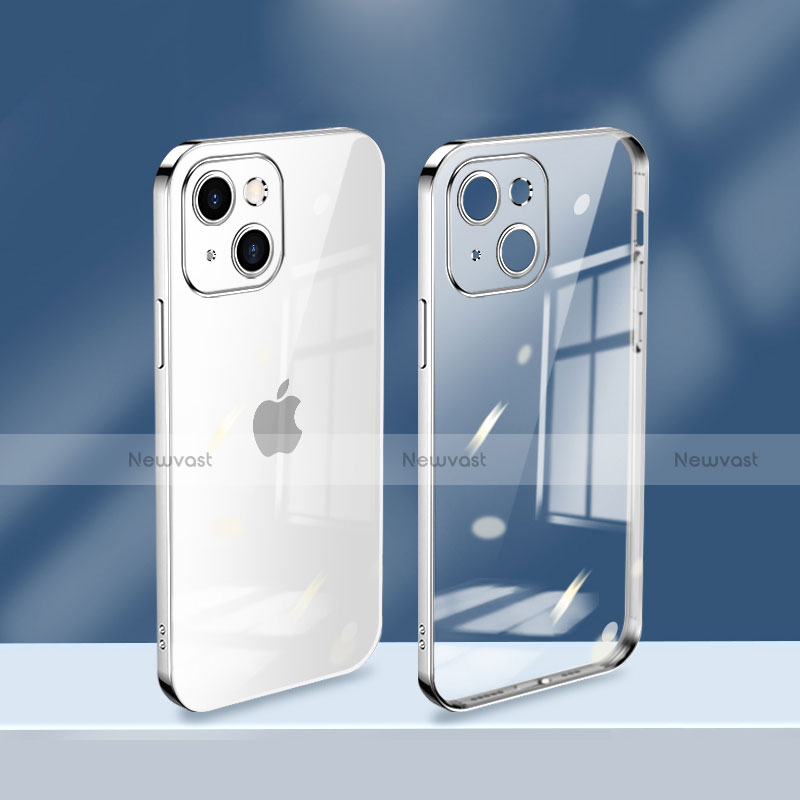 Ultra-thin Transparent TPU Soft Case Cover H08 for Apple iPhone 13 Silver
